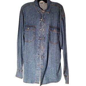 Claudio Agnelli Milano Men's Denim Button-Down Long Sleeve Shirt ~ Size: Medium
